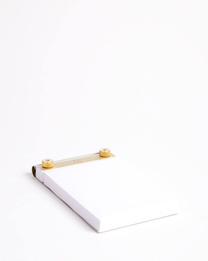 Exacompta FAF Brass and Aluminum Desk Pad 7-1/4" x 4-1/4"