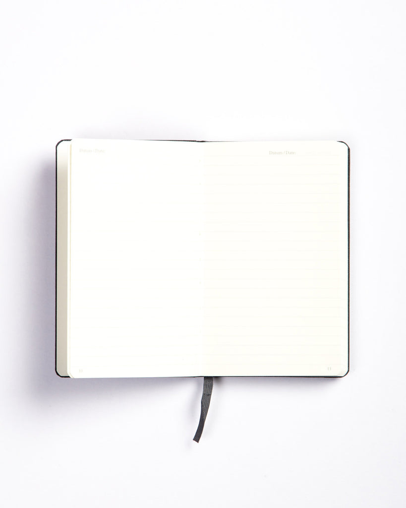 Leuchtturm 1917 Hard Cover Linen Notepad Grey Ruled