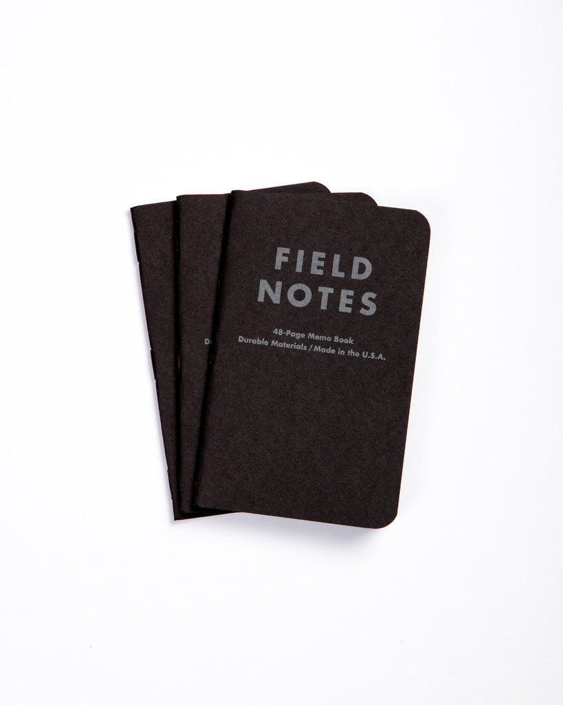Field Notes Pack of 3 - Pitch Black Edition