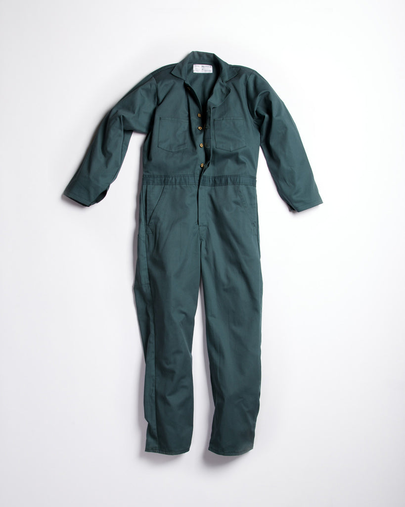 Universal Cotton Coveralls Spruce Green Button
