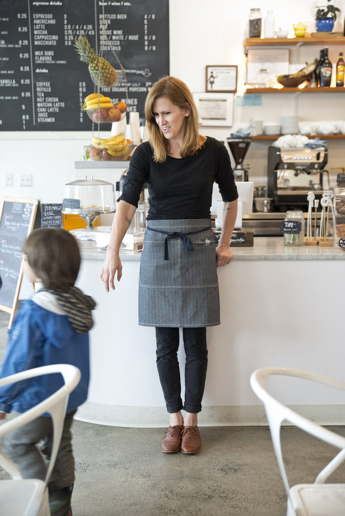 Hand-Eye USA Made Waist Apron Herringbone