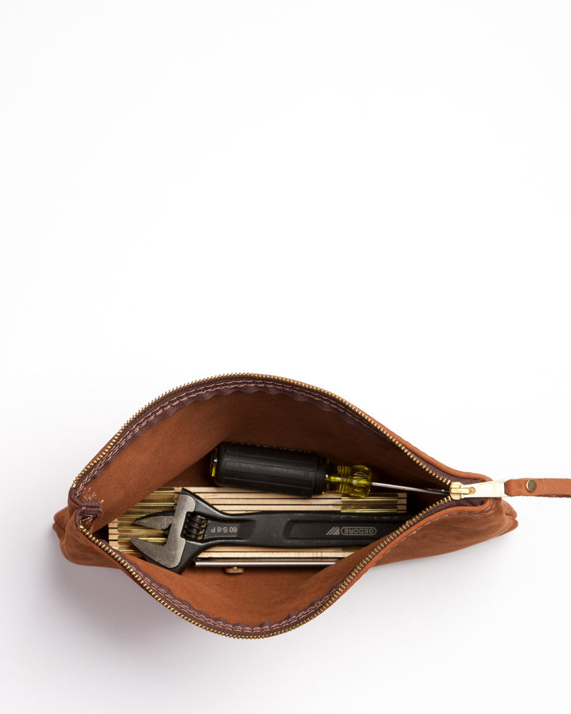 Klein Top-Grain Leather Zipper Bag