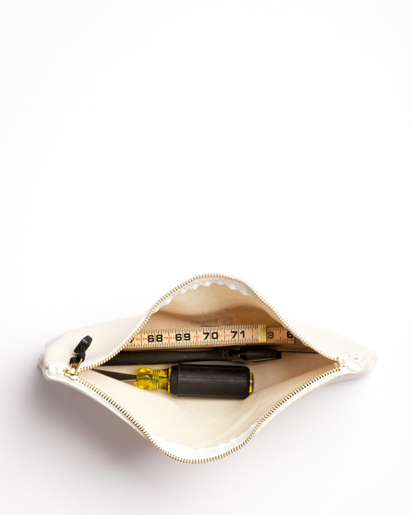 Klein Tools 12" Canvas Zipper Bag Natural