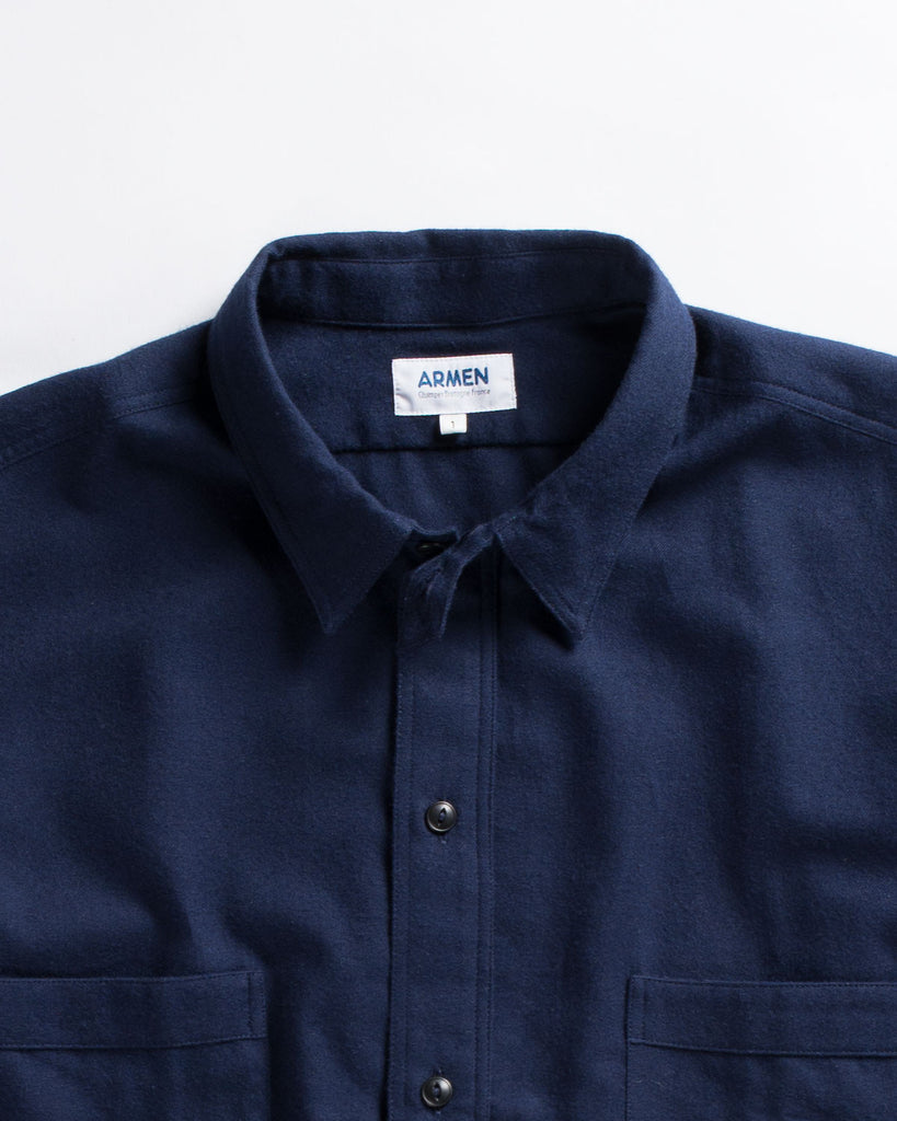 Armen Utility Pullover Shirt Navy