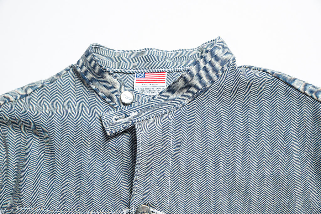 Pointer Brand Special Make Banded Collar Jacket Fisher Stripe