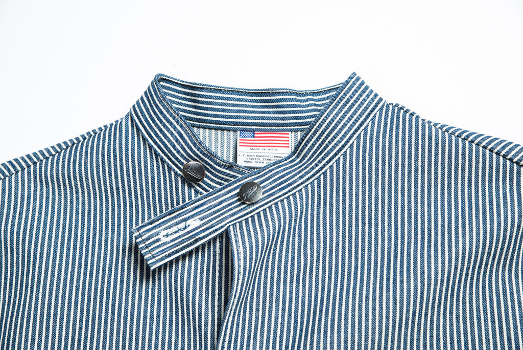 Pointer Brand Special Make Banded Collar Jacket Hickory Stripe