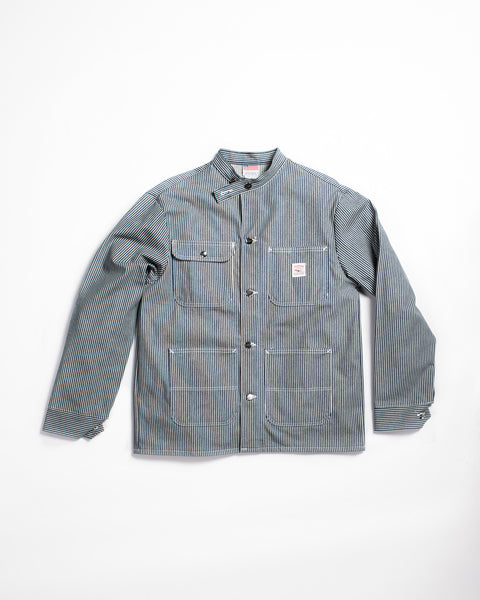 Pointer Brand Special Make Banded Collar Jacket Hickory Stripe