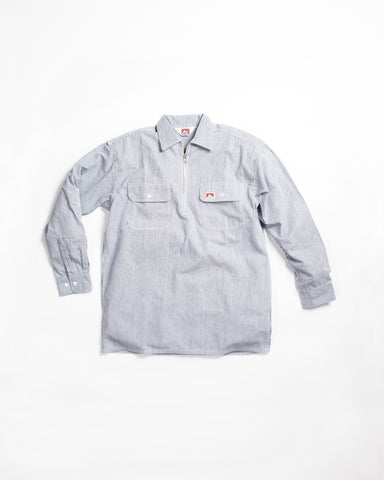 Ben Davis Long Sleeve Hickory Stripe Shirt - Button Front