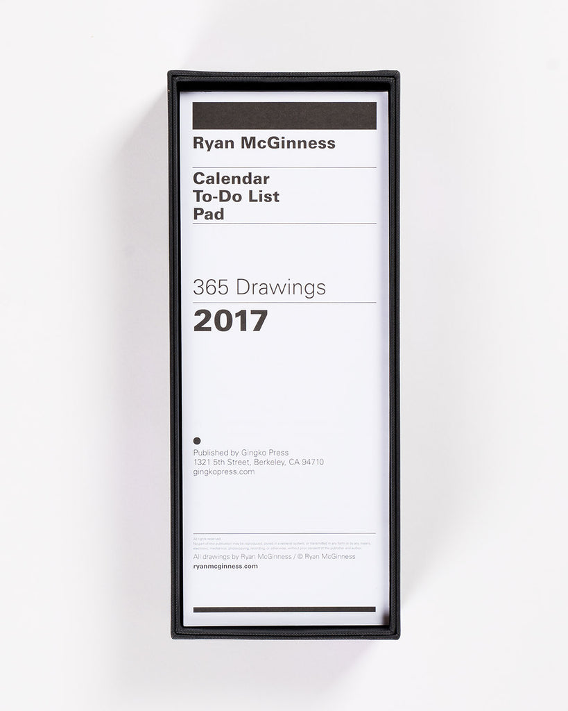 Ryan McGinness To-Do List Calender 2017