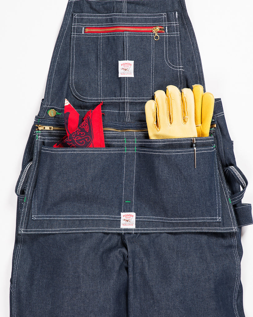 Pointer Rigid Indigo Low Back Overalls