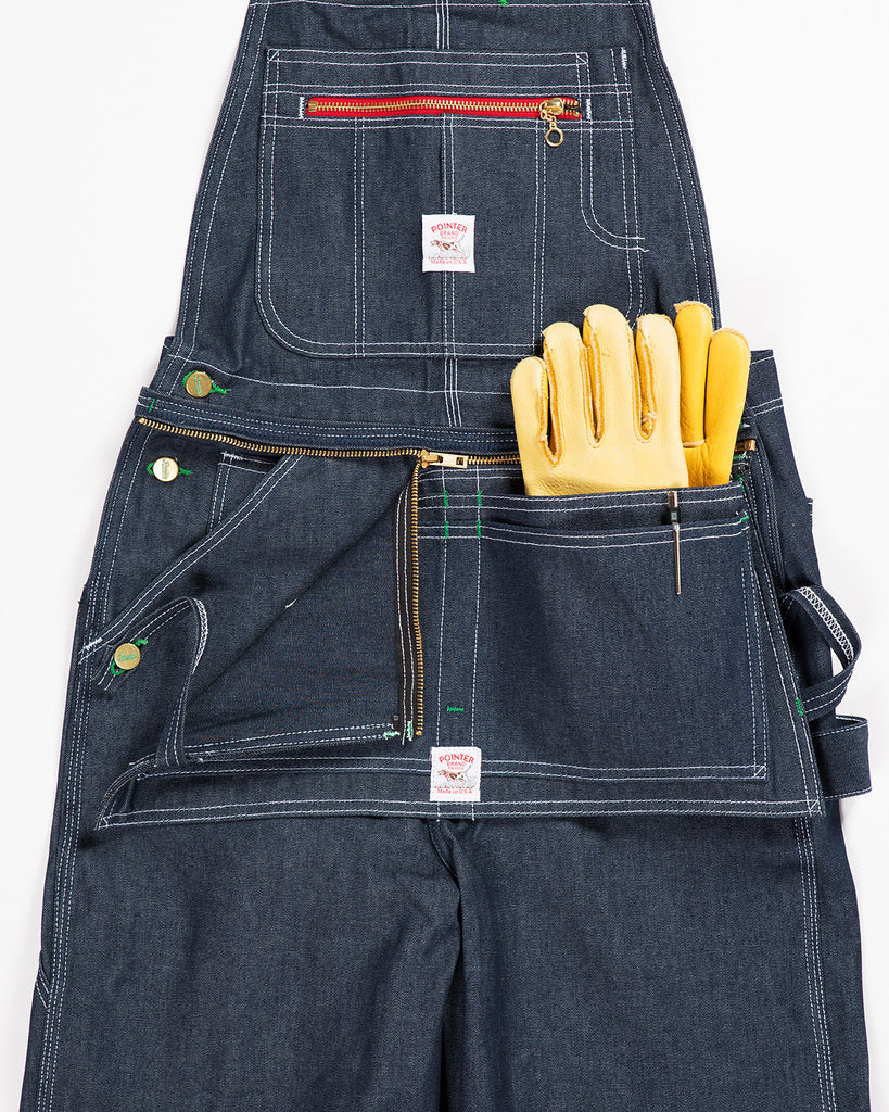 Pointer Rigid Indigo Low Back Overalls