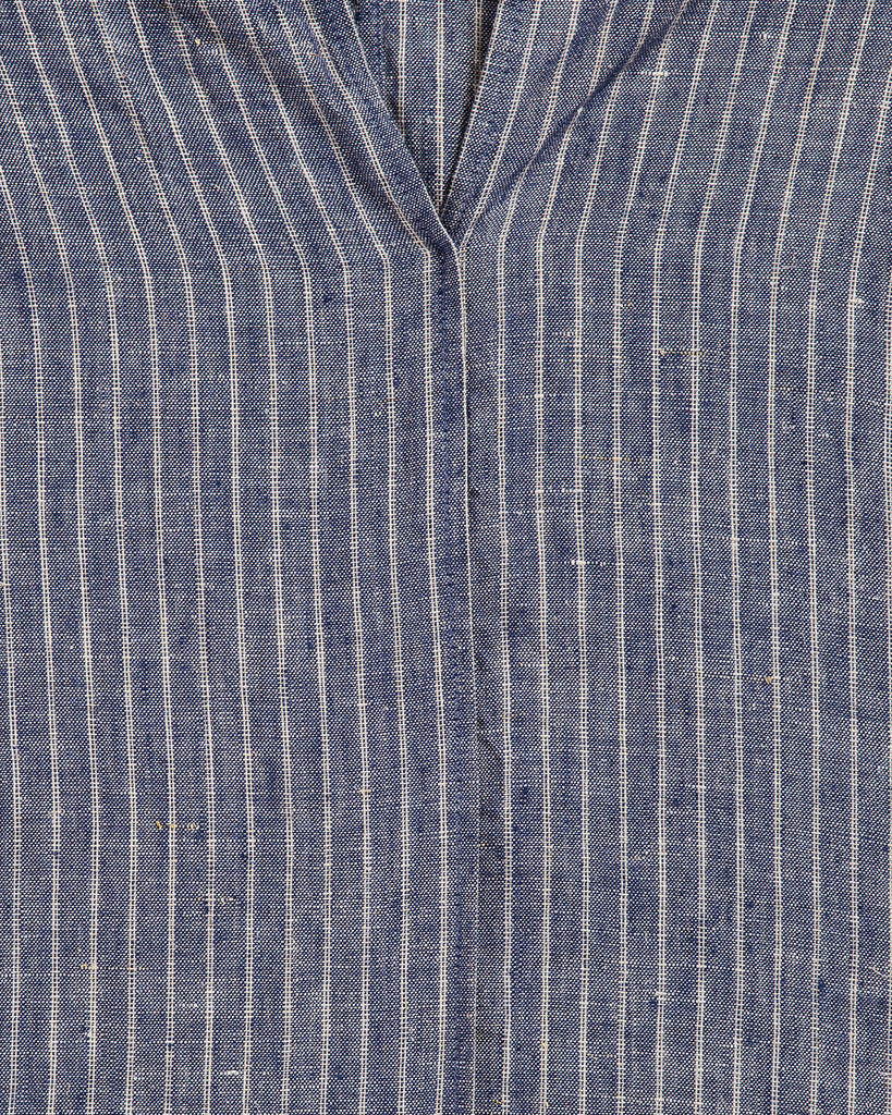 Fog Linen Veckey Dress Navy Stripe