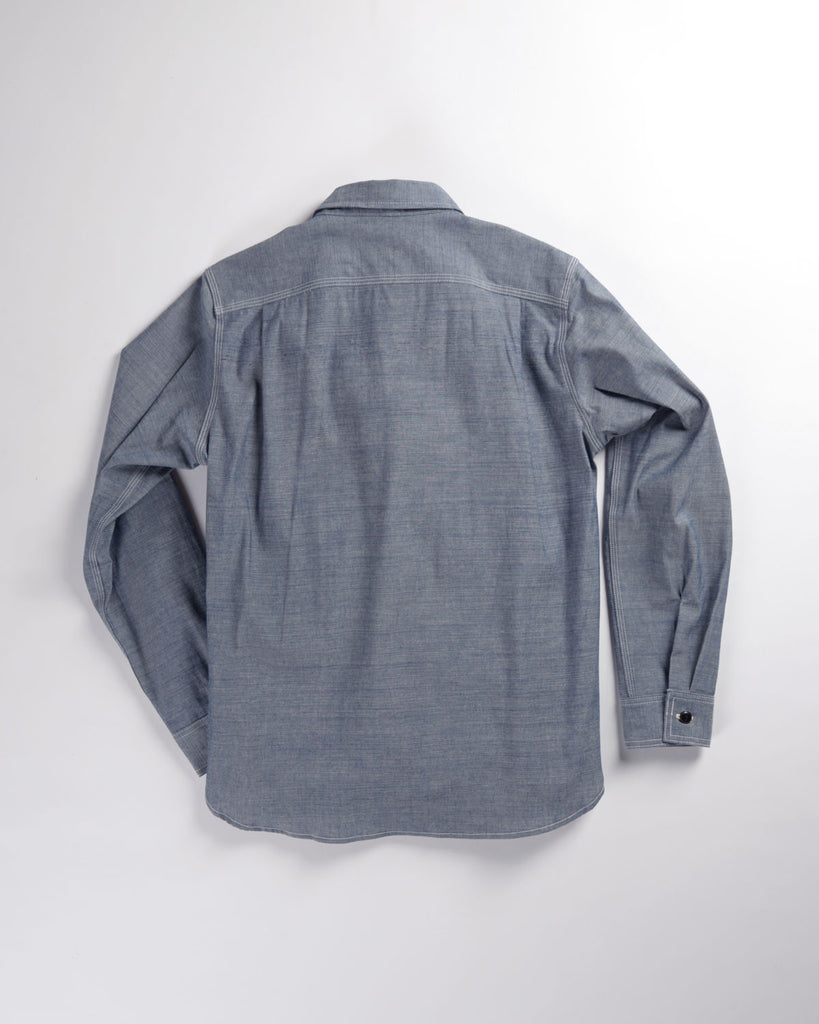 Five Brother Heavy Chambray Work Shirt Blue