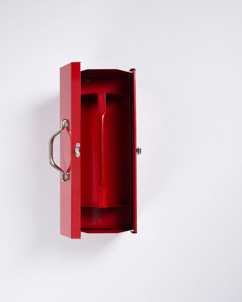 Pioneer Pent Roof Tool Box with Tray Red