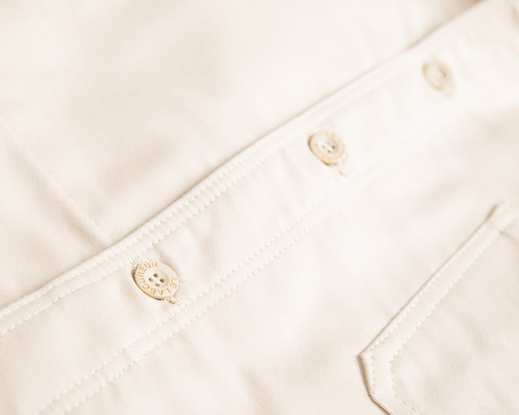 Le Laboureur Moleskin Work Jacket Ecru