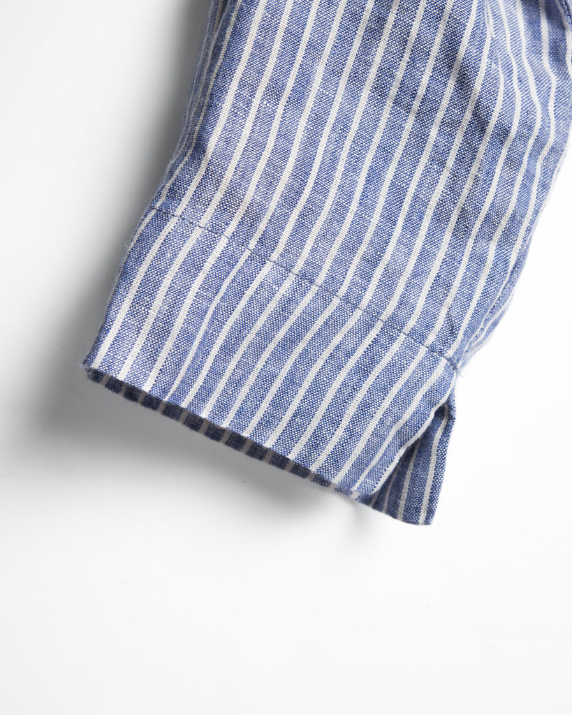 Fog Linen Jill Work Shirt Chambray Stripe