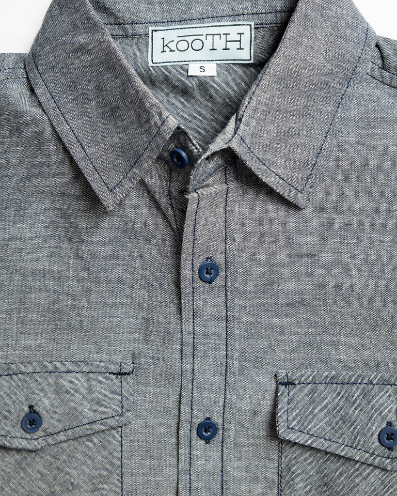 Kooth Brand Short Sleeve Workshirt Gray