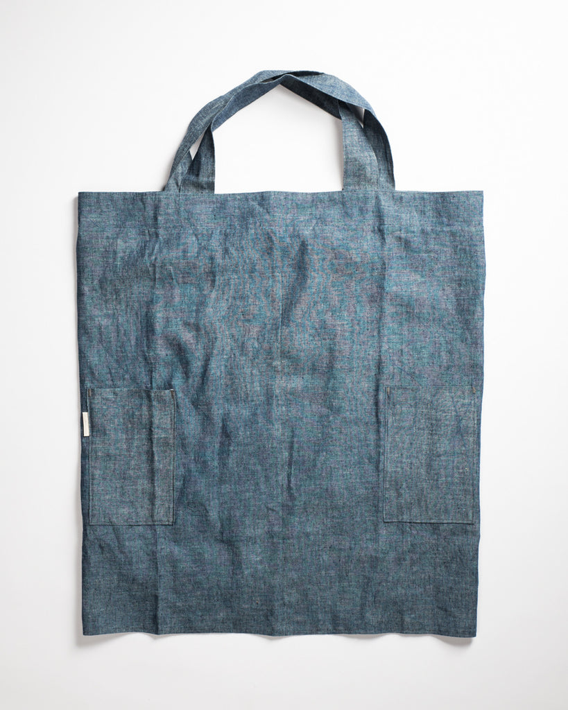 Portland Apron Company Smock Organic Hemp Blue Demin