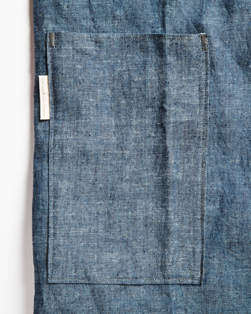 Portland Apron Company Smock Organic Hemp Blue Demin