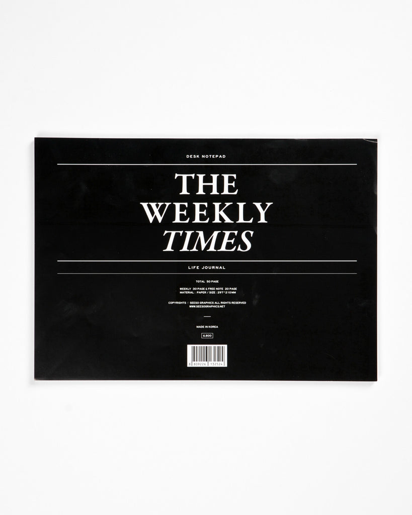 Times Desk Notepad Weekly