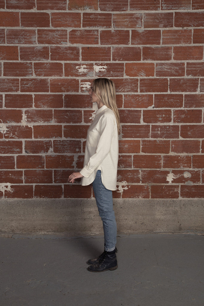 Armen Utility Pullover Shirt White