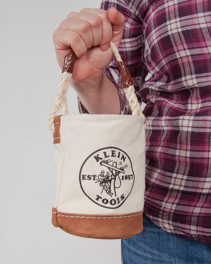 Klein Tools Mini Leather-Bottom Bucket