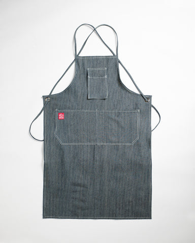 Hand-Eye Kitchen Apron Midnight Twill Stripe