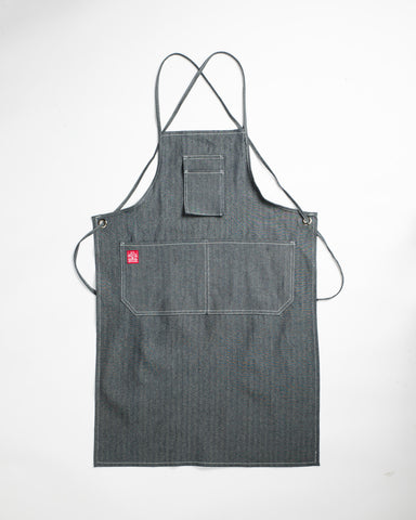 Hand-Eye Kitchen Apron Midnight Twill Stripe