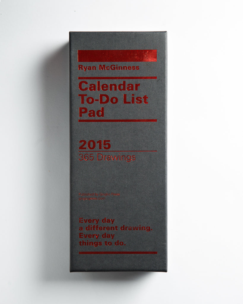 Ryan McGinness Calendar To Do List Pad 2015