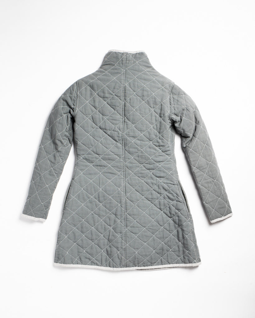 Utility Canvas Women's Quilted Car Coat Steele