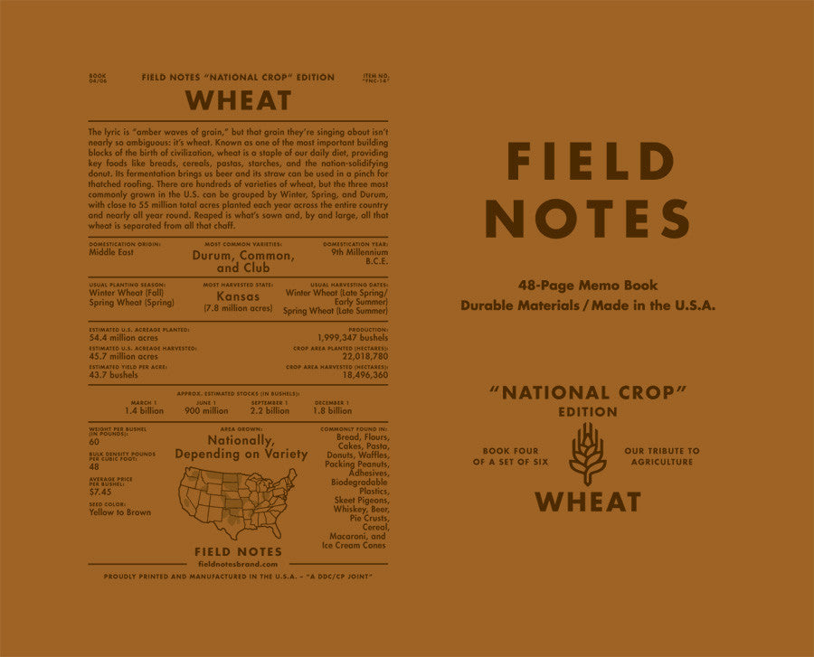 Field Notes Pack of 6 - National Crop Edition