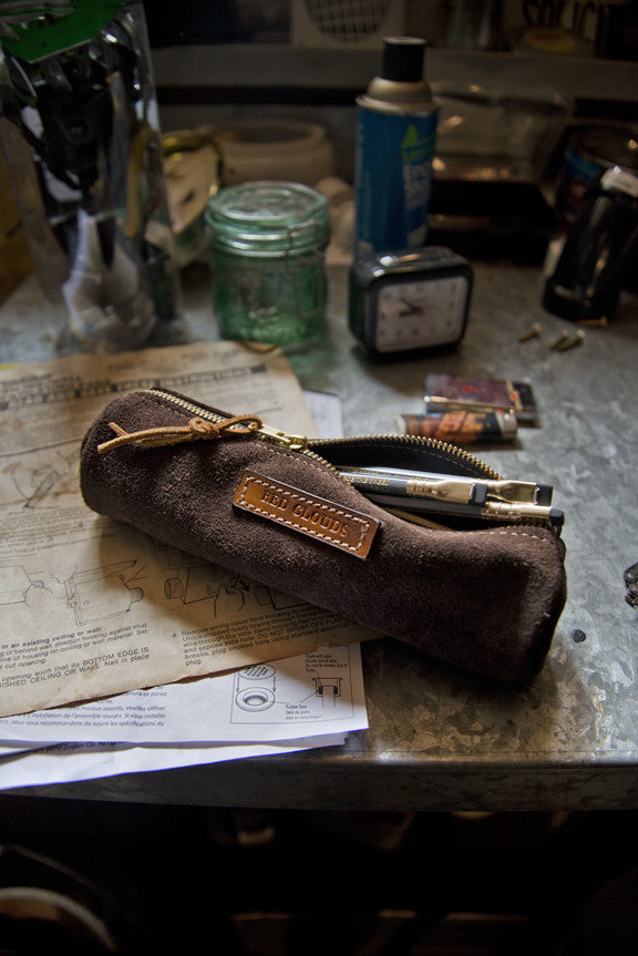 Red Clouds Collective Round Pencil Case