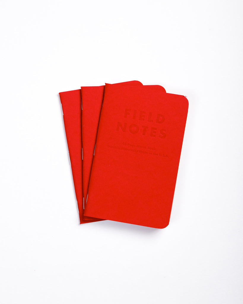 Field Notes Pack of 3 - Red Blooded