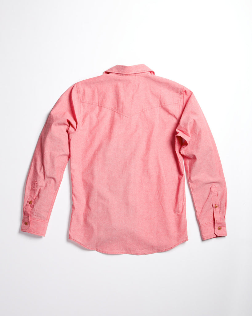 Edgevale Elwell Chambray Shirt Carolina Red