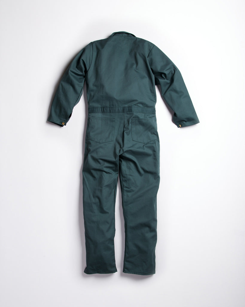 Universal Cotton Coveralls Spruce Green Button