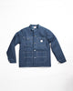 Pointer Brand Special Make Banded Collar Jacket Indigo Blue Denim