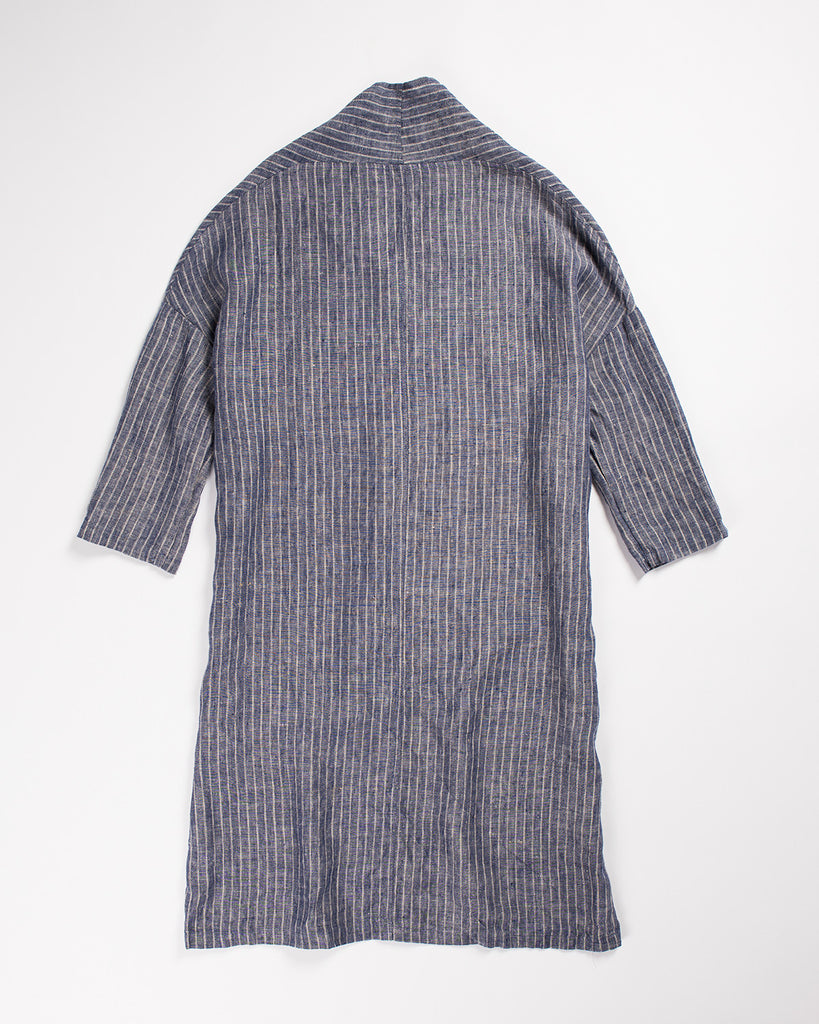 Fog Linen Veckey Dress Navy Stripe