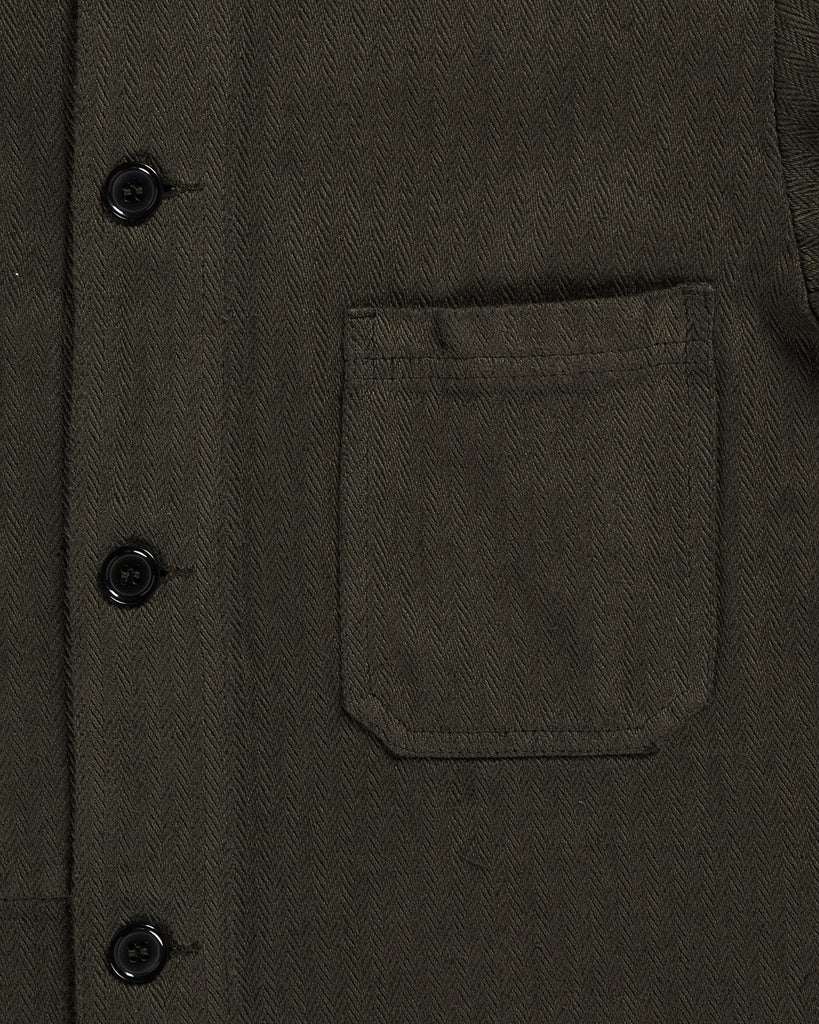 Vetra Work Jacket Overdyed Khaki Herringbone