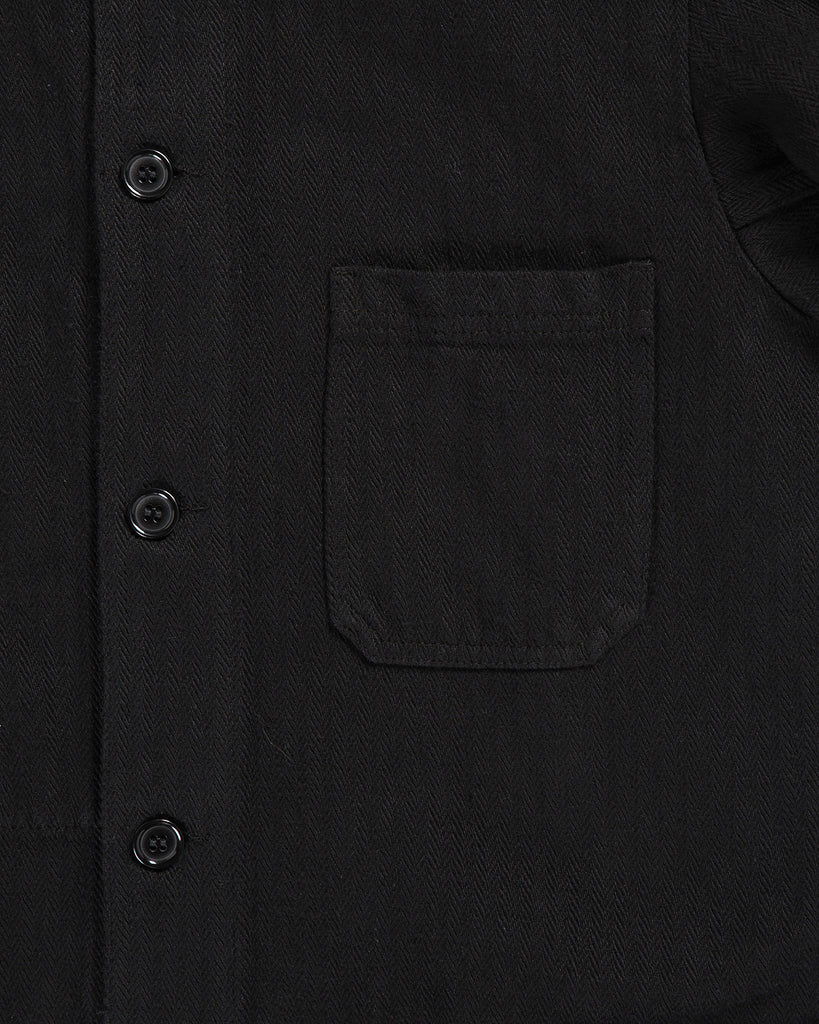 Vetra Work Jacket Overdyed Black Herringbone