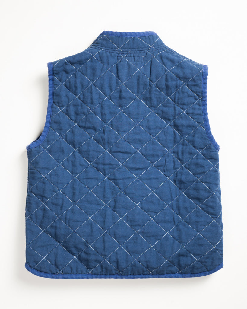 Utility Canvas Snap Vest Navy