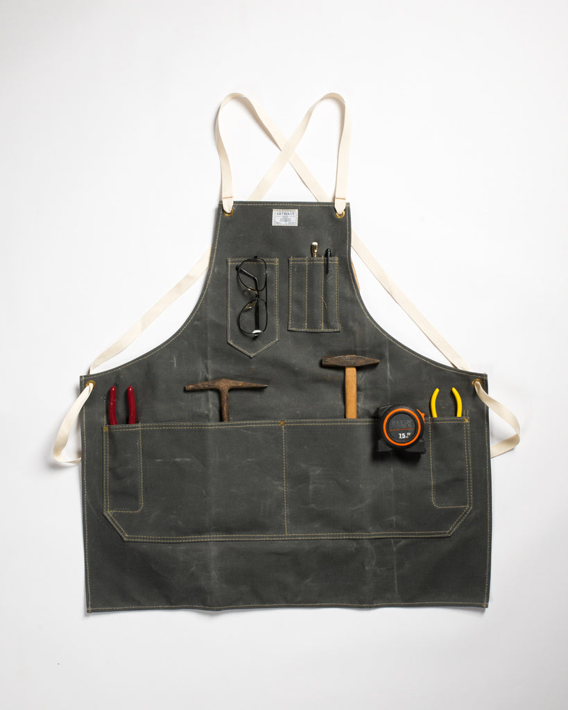 Artifact Bag Co. Artisan Apron Slate Waxed Canvas