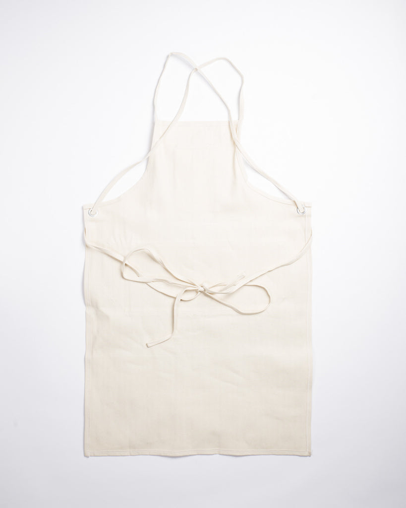 Hand-Eye USA Made Summer Work Apron Natural Herringbone