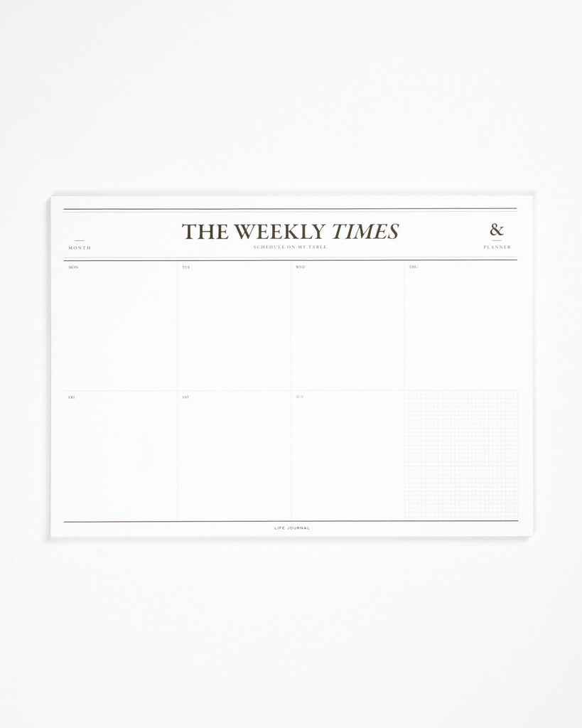Times Desk Notepad Weekly