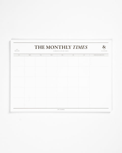 Times Desk Notepad Monthly