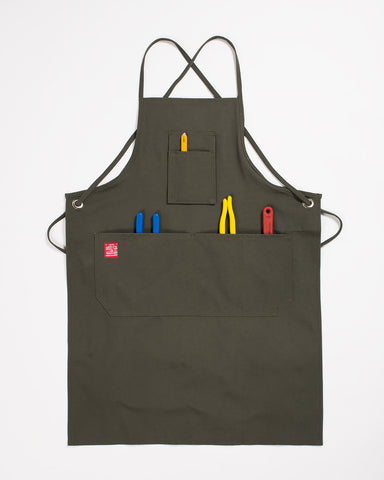 Hand-Eye Kitchen Apron Midnight Twill Stripe