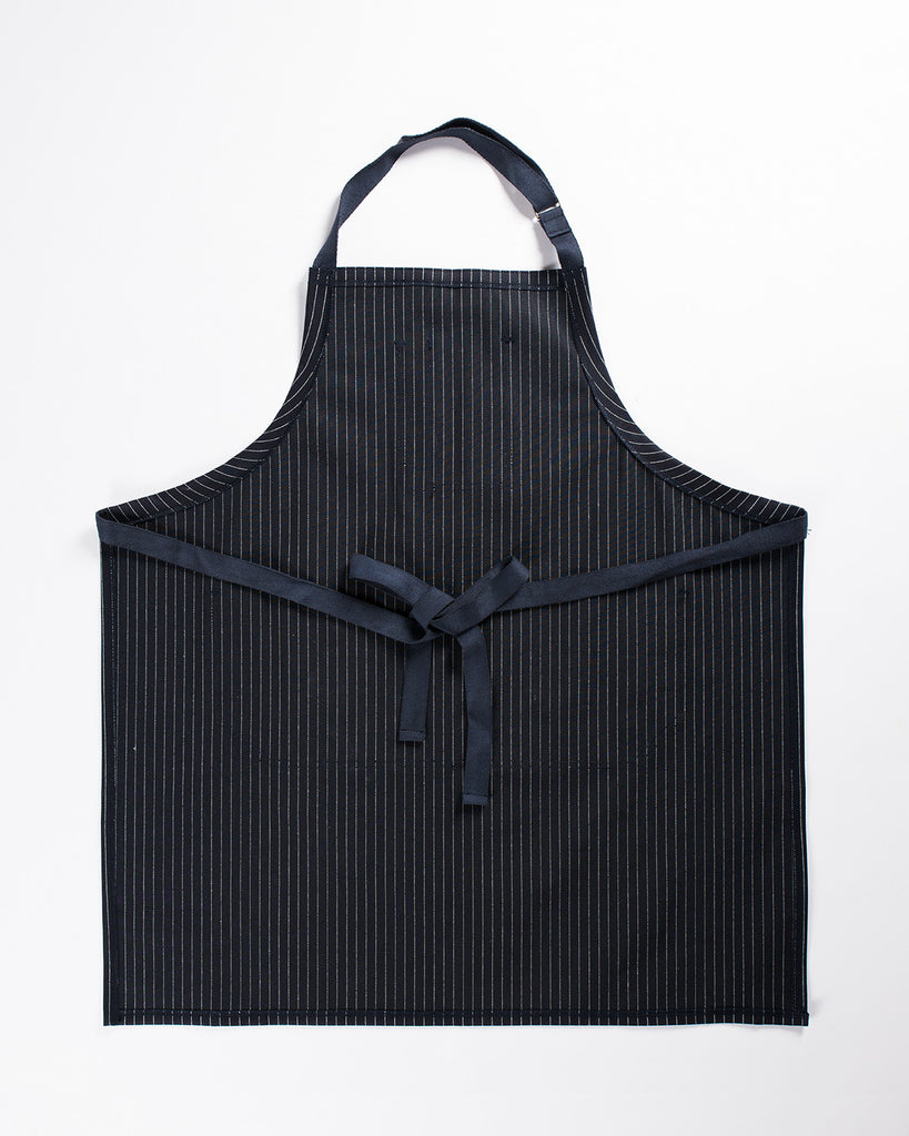 Hand-Eye Kitchen Apron Midnight Twill Stripe