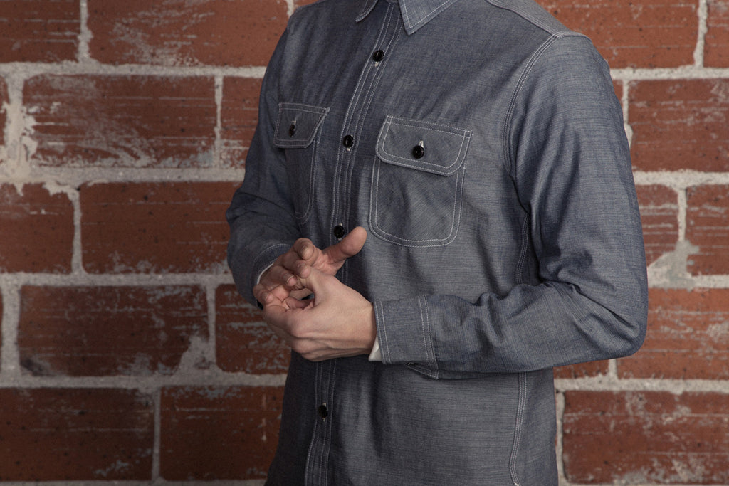 Five Brother Heavy Chambray Work Shirt Black