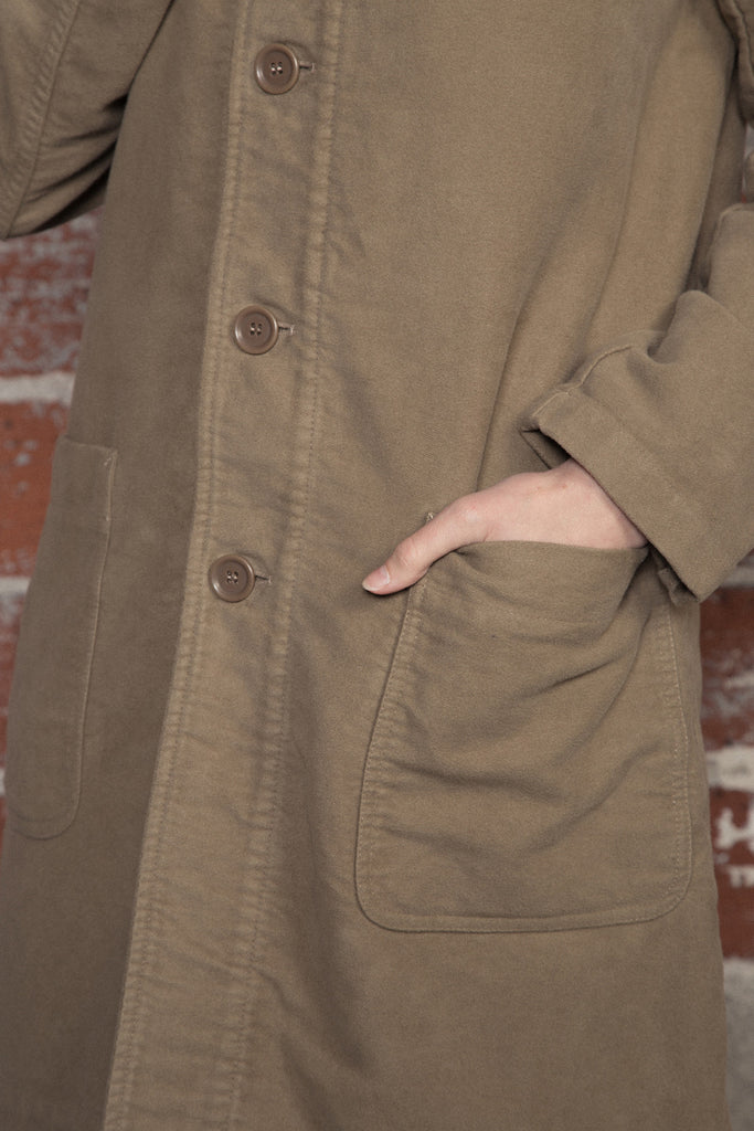 Armen Moleskin Work Coat Beige