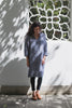 Fog Linen Veckey Dress Navy Stripe