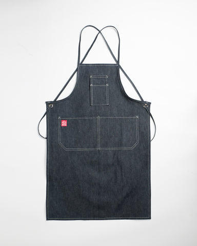 Hand-Eye Kitchen Apron Midnight Twill Stripe